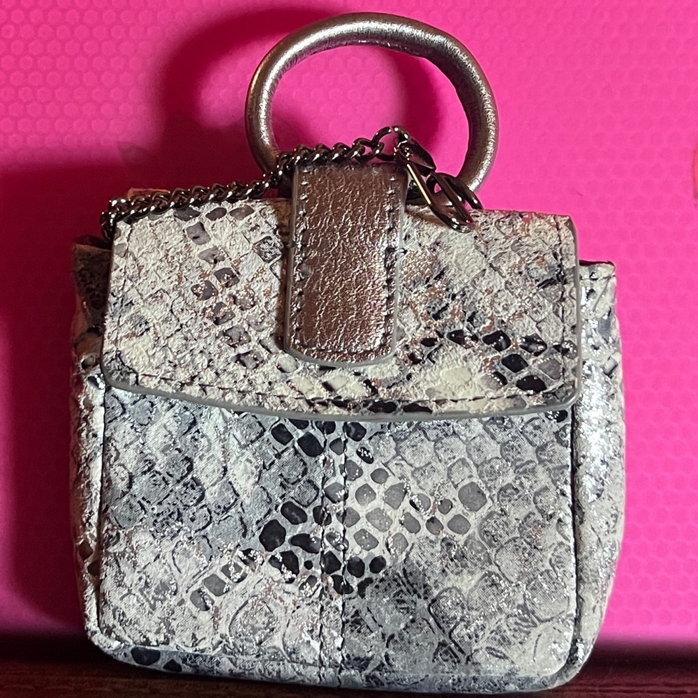 HOBO Silver Snakeskin Pattern Women's iPod Bag